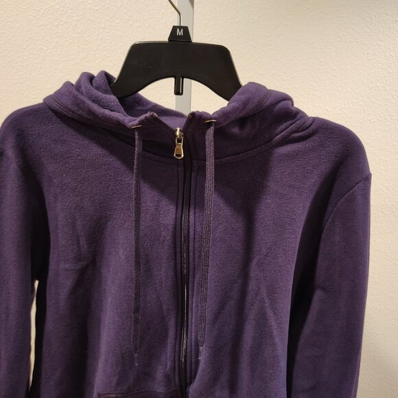 Tek Gear Women's Ultrasoft Fleece Purple Hoodie Size XL Full Zipper - Picture 3 of 11